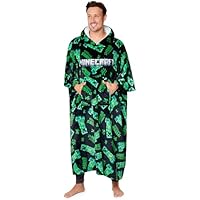 Minecraft Sudadera Hombre con Capucha de Forro Polar, Talla