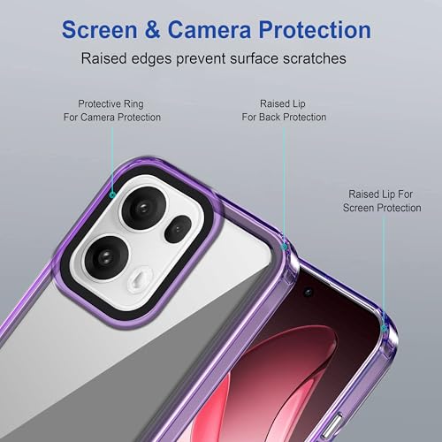 Image of Zapcase Back Case Cover for Oppo Reno 13 Pro 5G | Compatible for Oppo Reno 13 Pro Back Cover | Case Cover with Camera Protection | (TPU + PC | Translucent Purple)