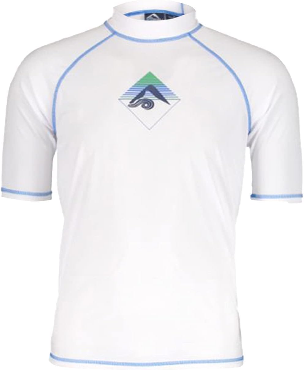 Kanu Surf Mens Mercury UPF 50+ Short Sleeve Sun Protective Rashguard Swim Shirt