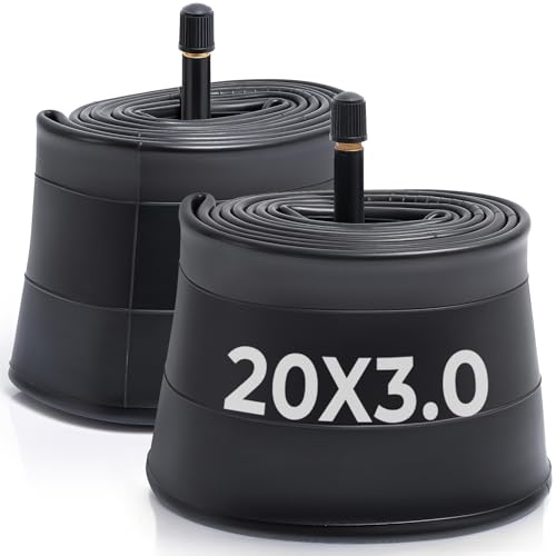 MetersGod 2本,20x3.0/20x3.5 自転車チューブ,20x3.0-3.5 自転車タイヤに対応,米式バルブ32mm,ブチルゴム,適用ファットバイク、シティバイク,MGN025