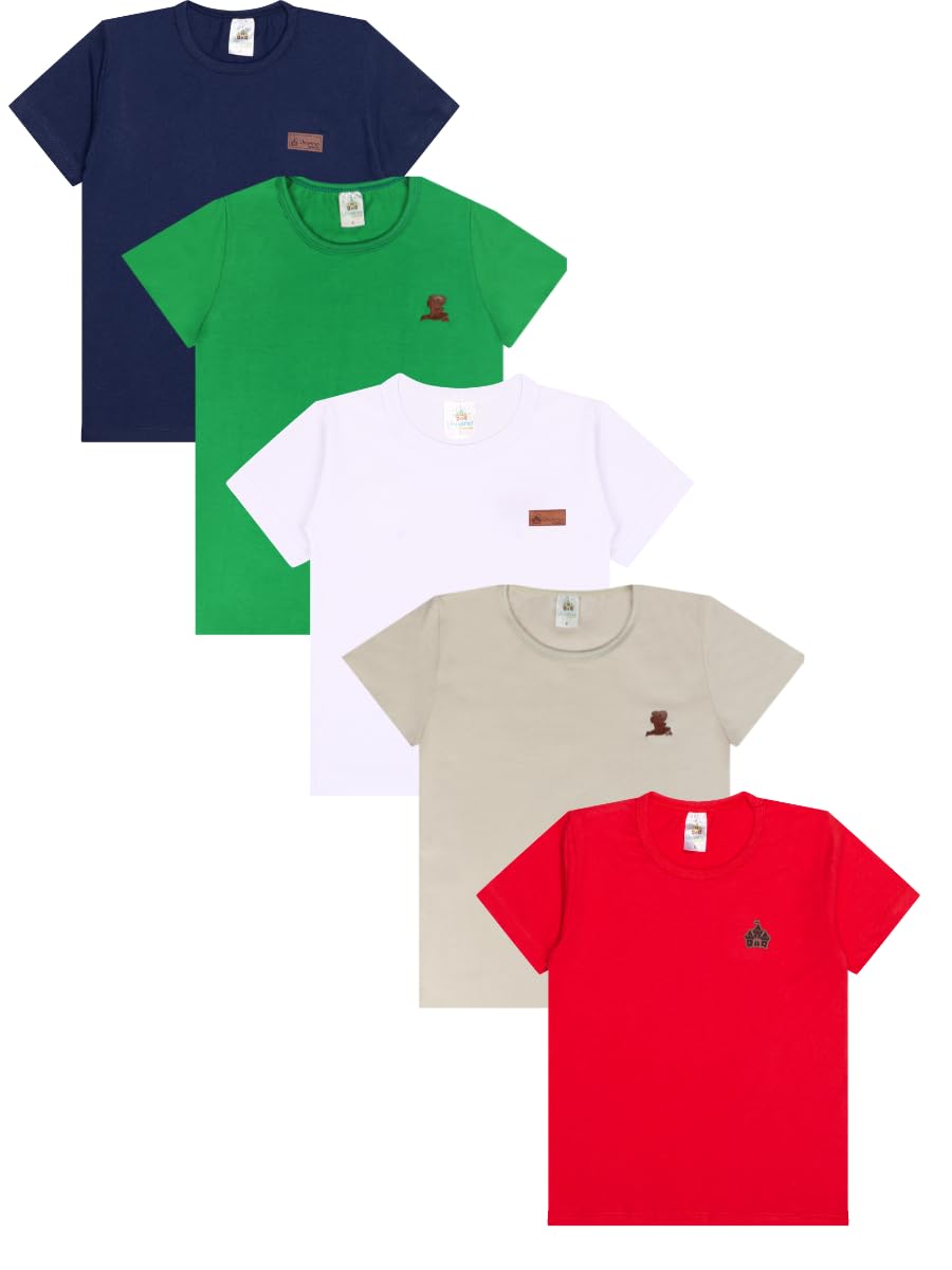 Kit 5 Camisetas Básicas Infantil para Meninos Versátil confortável e Coloridas de Algodão em promoção! Veja a oferta e mais achadinhos de Meninos 4 Hoje é o melhor dia para comprar Kit 5 Camisetas Básicas Infantil para Meninos Versátil confortável e Coloridas de Algodão com aquele preço maroto! Promoção! Aproveite a oferta! 4
