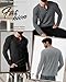 August Alley 3 Pack Men's Waffle Henley Long Sleeve Thermal Shirts, Lightweight Casual Undershirts Pullover Tops with Pockets(Black, Dark Gray, Gray,XX-Large)