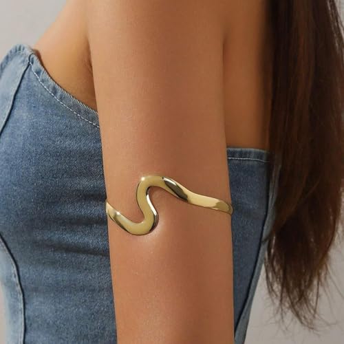 Image of Long tiantian Gold Arm Cuff Upper Arm Armband Greek Goddess Costume Jewelry