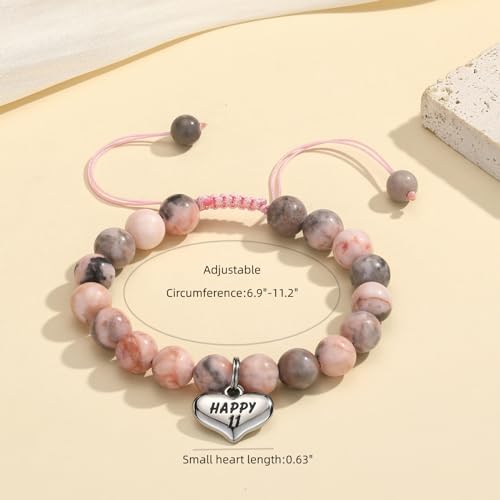Image of MIXJOY Happy Birthday Gifts for Women, Birthday Braided Beads Bracelet Gifts for Turning Age Daughter Granddaughter Niece