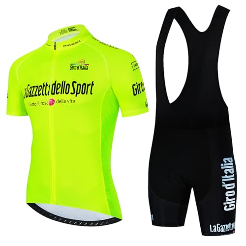 TPDOPK Abbigliamento Ciclismo Set Manica Corta Tuta Ciclismo Uomo Completo Estivo Per Bici Da MTB Con Pantaloncini Imbottiti in Gel Traspirante