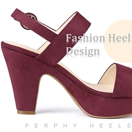 Perphy Platform Slingback Block Heeled Sandals for Women4