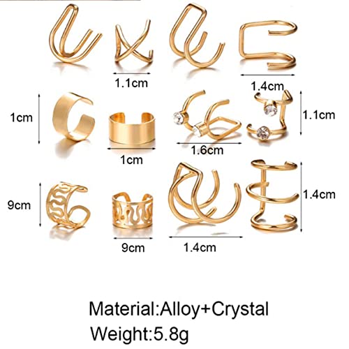 Asvnres 24 Pcs Gold Hair Braids Dreadlock, Non-Piercing Ear Clip Beard Beads Cuffs Clip Hair For Women Men Hair Accessories Styling Jewelry Tools thumb #5