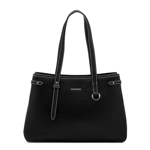 Image of Miraggio Darleen 14 Inch Tote Bag For Women | Office Tote Bag With Zipper Closure | Stylish Tote Bag
