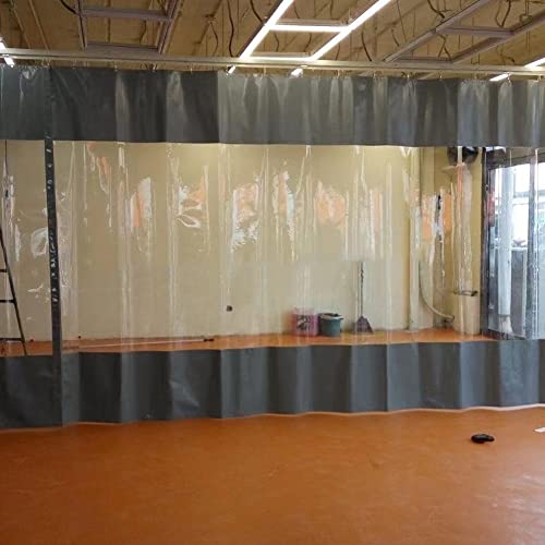 Bâche transparente imperméable 3x3m en vinyle 0,6mm avec œillets pour zone de lavage