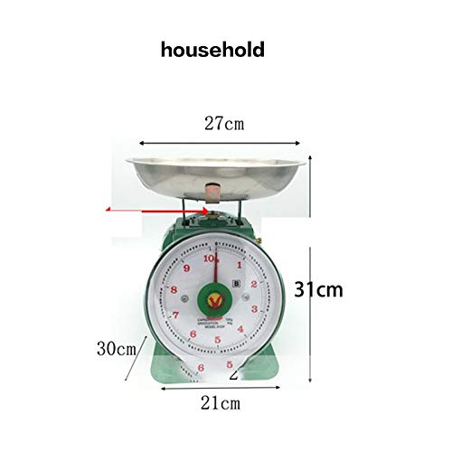 Waga Kuchenna Mechaniczna skala dwustronna skala tarczy 10 kg skala pokojowa skala tarcza mechaniczna skala skali kuchni 20 kg (Color : 10kg)