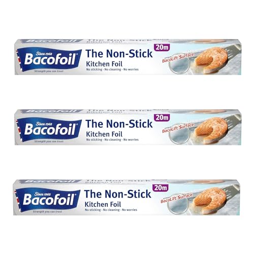 BBliss 3 X Non-Stick Kitchen Foil 30cm x 20m (60 Meters of Foil)