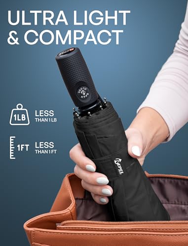 Repel Umbrella Windproof Travel Umbrellas for Rain - Easy Auto Open Close, Durable & Compact Umbrella, Strong Fiberglass Frame, Waterproof Canopy - Backpack, Purse, Portable Umbrel image 4