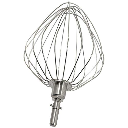 SPARES2GO 9 Wire Aluminium Balloon Whisk Attachment with Circlip Shaft for Kenwood Major Chef Stand Mixer