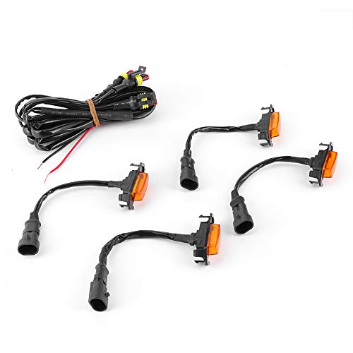 Luz de rejilla de coche 12V Qqmora con 4 lámparas LED amarillas para modelo 2016-2020