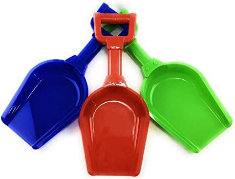 Matty's Toy Stop 17" Kids Sand Scoop Plastic Shovels for Sand & Beach (Red, Blue & Green) Complete Gift Set Bundle - 3 Pack image 4