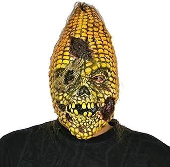 YU FENG Halloween Burnt Corn Mask for Adults Latex Horror Costume Cosplay