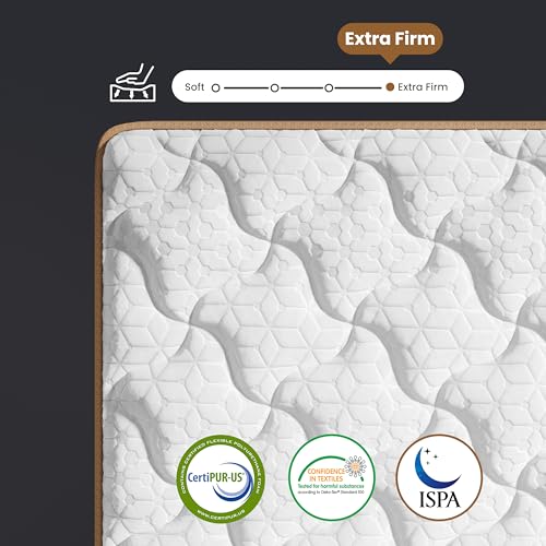 Image of Extra Firm Queen Mattress 12 Inch, Cooling Hybrid Bed in a Box, 7-Zones Individual Pocket Spring, Motion Isolation, Targeted Hip /Shoulder /Lumbar Support, Fiberglass-Free, 365-Night Trial,CertiPUR-US