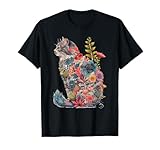 Cute Floral Cat Portrait