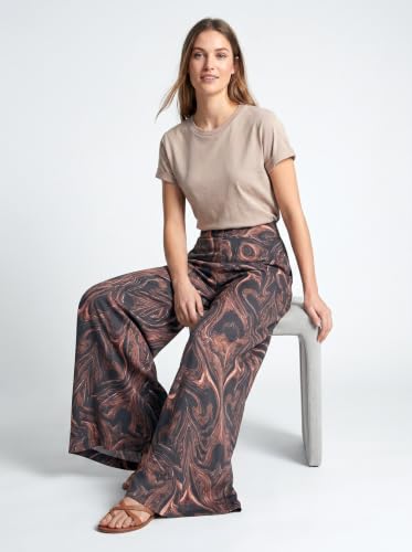 Image of HELLCAT Trousers for Woman | Palazzo Pants | Wide Leg Printed Palazzo | Women Casual Trouser | Korean Trousers