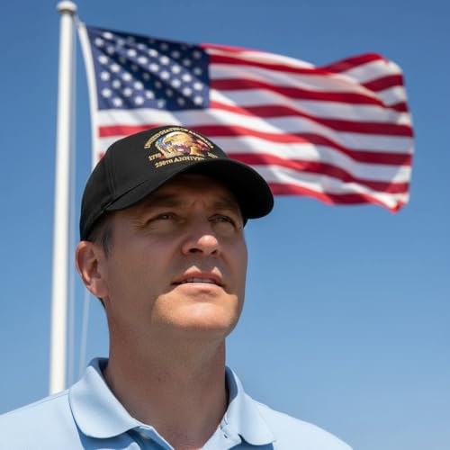 Image of USA Flag Hat American Flag Embroidered Patriotism On Display Comfortable Adjustable One Size Fits Most