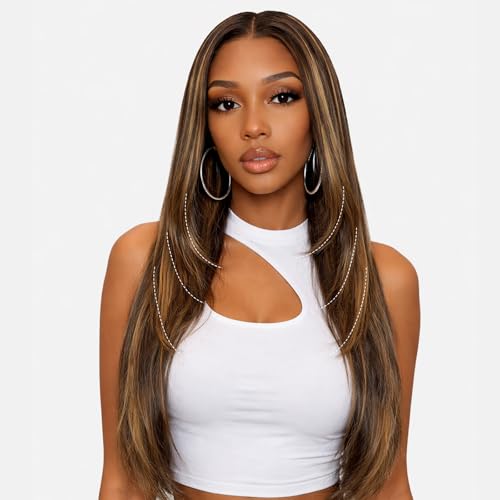 Perruque cheveux humains raides naturelle 33x10,2 cm lisse densité 200
