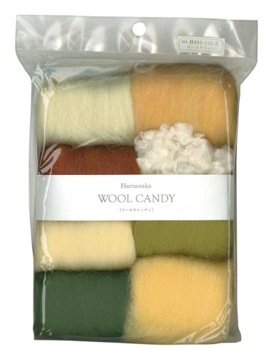 Hamanaka wool Candy 8 color set (Leaf Green) # 2
