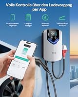 WityCharge Wallbox 7kW mit APP & RFID – 1-Phasiges Typ 2 EV-Ladegerät 230V, 6–32 A, 8M Kabel mit Kabelhalter – RCD Typ B & IP54,Einstellung Startzeiteffiziente Ladestation für Zuhause für BEV PHEV – Ansicht 3