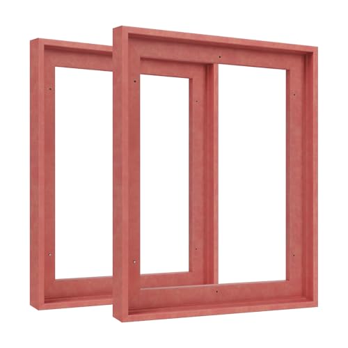 FOLKOR 0.9” Deep Frame for 8x10 Canvas Paintings, 2 Pack Floating Frame for Abstract Pop Art Artists Designers Landscape Portrait Artwork, Modern Home Office Wall Decor (Pastel Red)