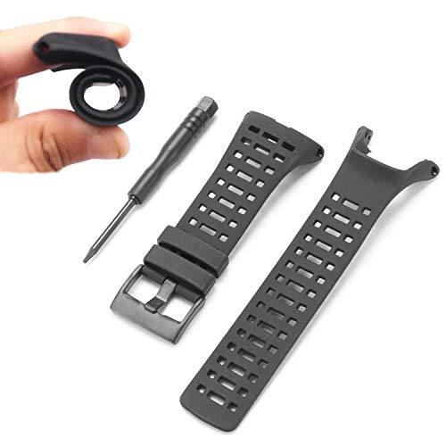 JTMM New Flexible Rubber Watch Replacement, Soft Black Replacement Strap for Suunto Ambit 1/2/2S/2R/3 Sport/3 Run/3 PEAK - Image 3