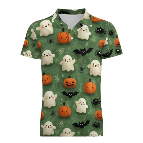 Boys' Classic Polo Shirts Short Sleeve Moisture-Wicking Golf & Tennis Shirts for Youth Teens Halloween Pumpkin4