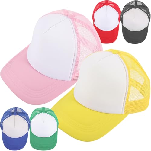 Gorras de béisbol de sublimación transpirables para senderismo y playa EXCEART 6 piezas
