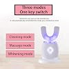 Ultrasonic Toothbrush for Adults Automatic Toothbrush with Soft Bristles 30s Timer Rechargeable Portable Design with Wireless Charging Waterproof Washable for Travel Home Use (White)