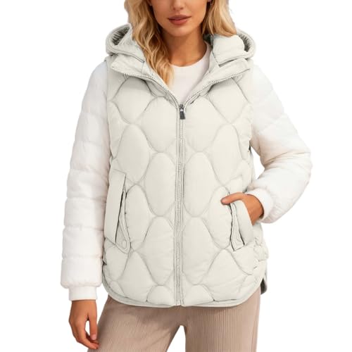 Chaleco plegable de mujer acolchado contra el frío invernal y el viento