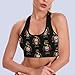 Women Girls Yoga Vest Racerback Comfort Fit Tops with Bralette Pads Removable Outfit for Gym Exercise, Colorful Tattoo Vintage Snake Skull King
