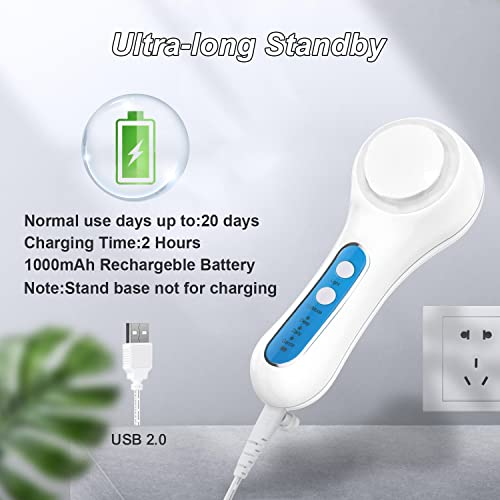 Freebreath Facial Cleansing Brush, Ipx7 Waterproof Face Scrubber With 3 Speed Modes, Face Brushes For Cleansing And Exfoliating With 5 Brush Heads, Removing Blackhead, Fully Rechargeable (Light Blue) #TOP5