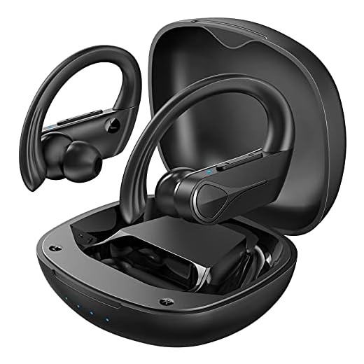Wireless Earphones, Flame Solo Wireless Earbuds, Deep Bass IPX7 Waterproof Bluetooth Earbuds, 28H Playtime, USB-C Fast Charging, Sports Headphones in Ear with Built-in Mic for Sports and Work