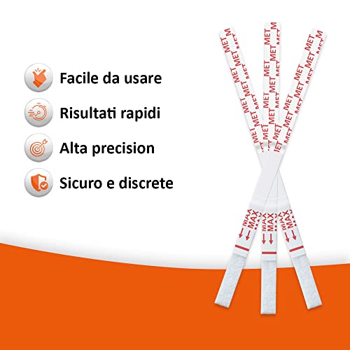 Self Diagnostics Test Rapido Per La Droga Metanfetamina (Met) - Crystal Meth - Crank - Cut-Off: 300 Ng/Ml - 25 Strisce Di Test - Rilevamento Della Droga - Test Ad Immersione - Test Delle Urine - 2