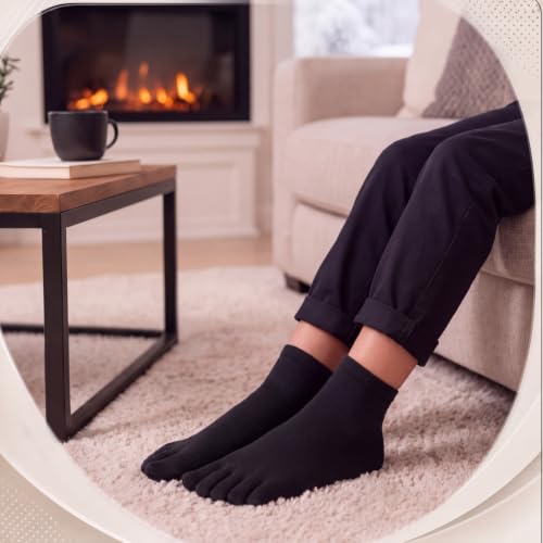 Image of Bencailor 4 /12Pairs Women Toe Sock Five Toe Sock