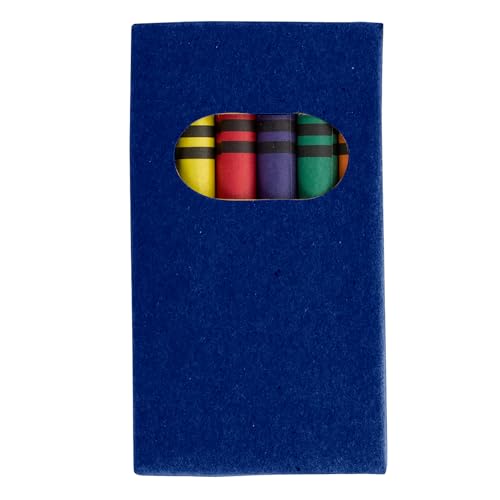 PromotionPros Coloring Crayons in Bulk with Company Logo Customize with a Personalized Message Or Image $1.01 Each - Sold in Pack of 250-Blue