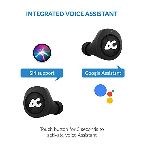 Image of AirBolt 505 True Wireless (TWS) Earbuds - Bluetooth 5.0, Full Touch Earphones, IPX5 Water Resistant, HD Stereo Sound, High Bass, InBuilt MIC, Upto 36 Hours Playtime with Charging Case (Full Black)
