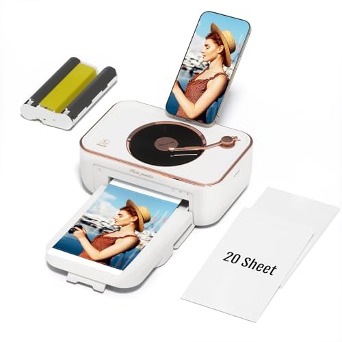iDPRT 4x6'' Photo Printer with 20 Sheets Photo Paper & 1 Cartridge, Portable Instant Photo Printer for iPhone Android, Thermal Dye Sublimation, Wi-Fi Picture Printer