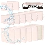 Rkufoze Patio Cushion Covers Replacement, 14Pcs Outdoor Cushion Covers, Water Resistant Outdoor Cushion Slipcovers with Zipper, Cushion Covers for 7 PCs Outdoor Furniture Sectional Seating Sets