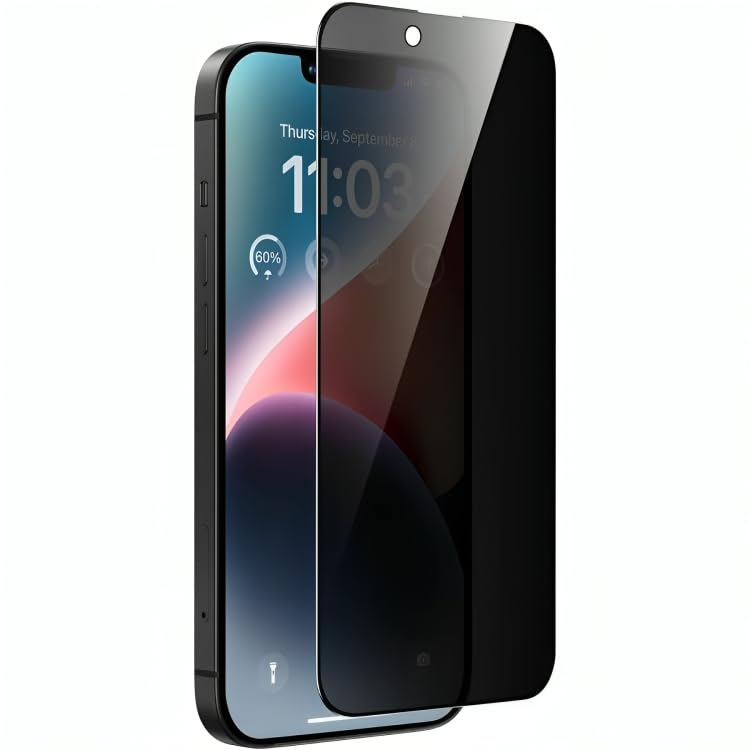 Portal AE Privacy Screen Protector For Iphone 14 Spy Tempered Glass Film With Easy Installation Tool 8 * 15 Cm (Transparent Pieces)