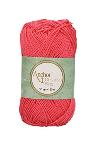 Anchor 4620004-00256 Crochet Yarn, 100% Cotton, 256, Thickness 4, 125 m, 53 g, Stärke 4, 125m