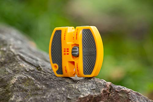 Smith’s 50917 Adjustable 2-Step Knife Sharpener – Yellow - Preset Coarse & Fine Slots - Outdoor Handheld Knife Sharpener - Fishing, Hunting,... - Image 2