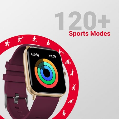 Image of Fire-Boltt Ninja Call Pro Plus Bluetooth Calling Smart Watch, 1.83″ HD Display, AI Voice Assistant, 120+ Sports Modes, IP67 Waterproof, SpO2 & Heart Rate Monitor Smartwatch for Men & Women - Wine