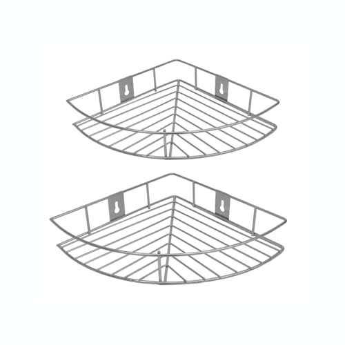 Zepdos Stainless Steel Corner Shelf for Bathroom, 2 Tier Wall Mou...