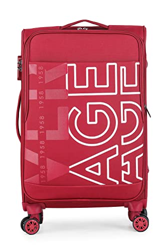 Image of Verage Nevada 59 cm Soft-Sided Carry-On Cabin Size Expandable Suitcase 8 Wheel Spinner Luggage Trolley Bag (VRNVD1-20-RD)