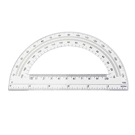 STOBOK Transportador plástico del semicírculo 16pcs 180 grados para la medida del ángulo el 15cm
