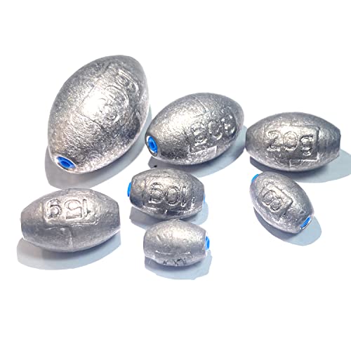 Egg Sinkers Bullet Fishing Weights Oval Shaped Sinkers